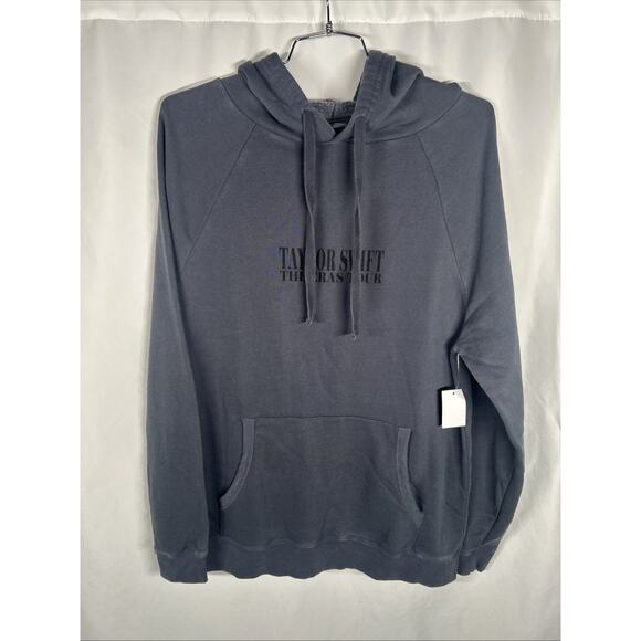 Taylor Swift Eras International Tour Hoodie Washed Blue Oversized Sz M - Picture 1 of 3